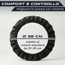 Carica l'immagine nel visualizzatore di Gallery, Coprivolante Auto in Pelle Diametro 38 cm Antiscivolo Copri Volante per Auto