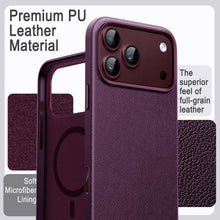 Carica l'immagine nel visualizzatore di Gallery, JETech Cover Magnetica Pelle Vegana per iPhone 18 Pro Max, Ciliegia Scuro