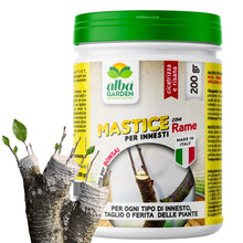 Carica l'immagine nel visualizzatore di Gallery, Albagarden - Mastice Per Innesti E Potature ++ Con Rame ++ Antibatterico Pasta Cicatrizzante Curativa Per Ferite Piante 