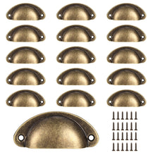 Carica l'immagine nel visualizzatore di Gallery, Manici a Conchiglia, 16 Pz, Vintage, Bronzo, per Cassetti