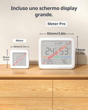 Carica l'immagine nel visualizzatore di Gallery, SwitchBot Termometro e Igrometro, Monitor Temperatura/Umidità con Data e Previsione del Tempo, Raggio Bluetooth di 120m,