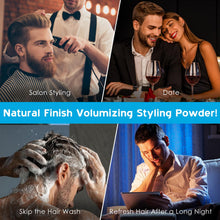 Carica l'immagine nel visualizzatore di Gallery, Cera in polvere per capelli uomo, Polvere Volumizzante Capelli, Superfici opache, 24 ore per mantenere tutto il giorno, 