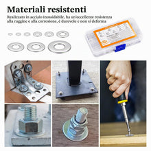 Carica l'immagine nel visualizzatore di Gallery, 800 PzRondelle Acciaio Inox, Rondelle Alzaporta, Rondella Piatta Metaliche per Viti, Assortimento di Rondelle Piatte per