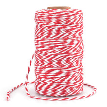 Carica l'immagine nel visualizzatore di Gallery, G2PLUS 100m Spago Natalizio,2mm Spago Rosso e Bianco,Corda Natalizia