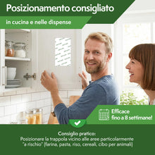 Carica l'immagine nel visualizzatore di Gallery, PATTLER Trappole Antitarme Alimentari del Cibo – Set da 12. Trappole Anti Tarme Adesive con Feromoni per Farfalline del 
