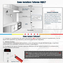 Carica l'immagine nel visualizzatore di Gallery, D MODUN - Rilevatore di Gas, Gas naturale|GPL|Rilevatore di perdite gas carbone, Rilevatore gas con plug-in con allarme 