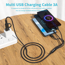 Carica l'immagine nel visualizzatore di Gallery, tigratigro Multi Cavo di Ricarica, 3 in 1 Multiplo Cavetto [1.2M] Multiplo Cavetto con 3 Cavo Nylon USB Tipo C, con Adat