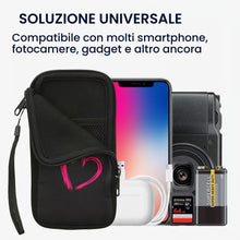 Carica l'immagine nel visualizzatore di Gallery, kwmobile Custodia in neoprene con zip per smartphone XL - 6,7/6,8" - Astuccio portacellulare a sacchetto con cerniera - 
