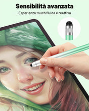 Carica l'immagine nel visualizzatore di Gallery, Penna Stylus Capacitiva per Touchscreen, Stylus a Doppia Punta ad Alta Sensibilità per iPhone, iPad, Android e Tablet, A