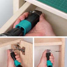 Carica l'immagine nel visualizzatore di Gallery, wolfcraft Avvitatore Angolare - Adattatore per Trapano - Forare e Avvitare Facilmente con un Angolo di 90° - Attacco Esa
