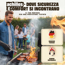 Carica l'immagine nel visualizzatore di Gallery, achilles Guanto Da Camino, Conforme alla Norma En407, Con Isolamento Termico, Guanto da Forno In Pelle, Guanto Protettiv