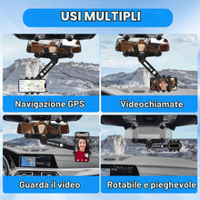 Carica l'immagine nel visualizzatore di Gallery, Sweetone Supporto per Telefono Specchietto Retrovisore Auto, Porta Cellulare 360° Girevole Retrattile, Multifunzionale S