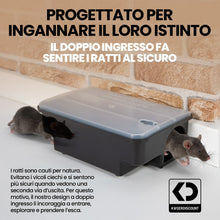 Carica l'immagine nel visualizzatore di Gallery, Trappola per Ratti e Topi per Esca Rodenticida – Set da 2 Box Bloccabili con Coperchio Trasparente, Resistente alle Inte