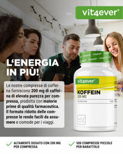 Carica l'immagine nel visualizzatore di Gallery, vit4ever Compresse di Caffeina da 200 mg ciascuna – 500 Compresse