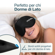 Carica l'immagine nel visualizzatore di Gallery, MyHalos® Mascherina per Dormire – Maschera per Sogni Lucidi e Notte, Copri Occhi e Benda per Dormire Adulti - Sleeping M