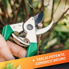 Carica l'immagine nel visualizzatore di Gallery, GRÜNTEK Forbici Cesoie da Potatura Giardino 215mm FALCO con Taglio Bypass