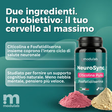 Carica l'immagine nel visualizzatore di Gallery, Citicolina Pura 500mg + Fosfatidilserina, 120 Capsule, Colina Integratore (CDP-Colina), Sostituto Synapsine 1000 e Alpha