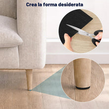 Carica l'immagine nel visualizzatore di Gallery, Vinabo Feltrini Adesivi per Sedie e Mobili, 121 Pezzi, Feltro 3 mm, Nero