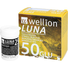 Carica l'immagine nel visualizzatore di Gallery, Med Trust Dispositivo Medicale Wellion Luna Glicemia, Strisce, Multicolore, 50 Unità
