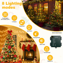 Carica l'immagine nel visualizzatore di Gallery, Luci Albero Di Natale a Batteria, 5M 50 LED Stringa Luci Impermeabile con Scatola Batteria Verde Scuro - 8 Modalità, Tim