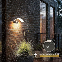 Carica l'immagine nel visualizzatore di Gallery, Lampada da Esterno a Led Moderne, Applique da Parete Esterno 24W 2650LM, Sensore di Movimento IP65, Lampada da Esterni a