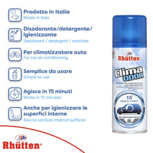 Carica l'immagine nel visualizzatore di Gallery, Clima Odor, Detergente Igienizzante e Disodorante per Clima Auto, Valvola Autobloccante, Agisce in 15 minuti, 175ml