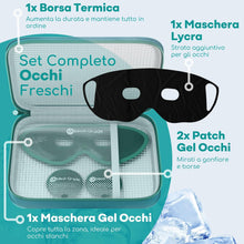 Carica l'immagine nel visualizzatore di Gallery, Medi Grade Maschera Occhi Gel Freddo con 2 Cuscinetti per Occhi, Set Verde