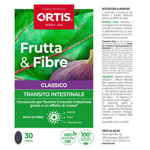 Carica l'immagine nel visualizzatore di Gallery, ORTIS Frutta&amp;Fibre Classico 30 Compresse - Transito - Fibre di Acacia e Tamarindo