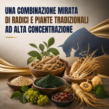 Carica l'immagine nel visualizzatore di Gallery, Integratore Uomo 60 Compresse – Maca, Ashwagandha, Ginseng, Zinco, B6 e B12