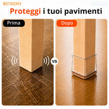 Carica l'immagine nel visualizzatore di Gallery, 20 Pezzi Gommini per Sedie Quadrati Trasparente (Adatto:27-39 mm)
