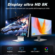 Carica l'immagine nel visualizzatore di Gallery, ZIKNYDO Cavo Type C to Type C 3 metri, USBC 3.2 20Gbps Trasferimento dati, ricarica rapida da 240W 48V/5A, 4K@144Hz/ 60H