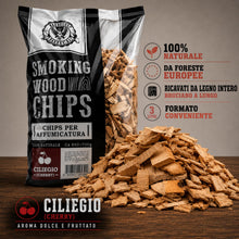 Carica l'immagine nel visualizzatore di Gallery, Chips CILIEGIO - CHERRY - Legna per affumicatura HARDCORE BARBECUE - Pezzi di legno per affumicare - Circa 500-700 gr
