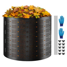 Carica l'immagine nel visualizzatore di Gallery, VEVOR Compostiere da Giardino 1000L ca. Contenitore per Compost da Esterni in HDPE Espandibile Diametro 106,68 cm Grande
