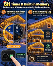 Carica l'immagine nel visualizzatore di Gallery, Luci Natale Esterno 12.5M 240 LED, Catena luminosa LED con Timer 8 Modi