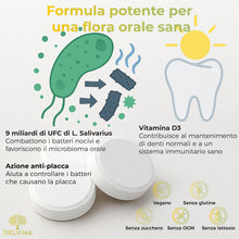 Carica l'immagine nel visualizzatore di Gallery, Combatti l'Alitosi - 90 Pastiglie vegane per l'Igiene Orale senza Collutorio né Puliscilingua - Alito Fresco - Colture B