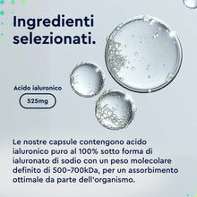 Carica l'immagine nel visualizzatore di Gallery, Acido Ialuronico Integratore, Puro 525mg ad Alto Dosaggio, per Pelle, Articolazioni e Ossa, con 500-700 kDa per Capsula,