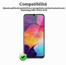 Carica l'immagine nel visualizzatore di Gallery, Vetro Temperato per Samsung Galaxy A20 / Galaxy A30 / Galaxy A50, NON E' PER A20e [3 Pezzi] Vetrino Protettivo Pellicola