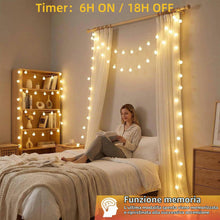 Carica l'immagine nel visualizzatore di Gallery, Catena Luminosa a Sfera, 25M 200LED Catena Luminosa a LED per Esterni, 8 Modalità e Funzione Memoria con Spina, Catena d
