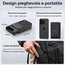 Carica l'immagine nel visualizzatore di Gallery, Caricatore Wireless 3-in-1, Stazione Ricarica Rapida 15W Magnetica Pieghevole, Adatto iPhone 12 a 17, Apple Watch e AirP