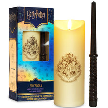 Carica l'immagine nel visualizzatore di Gallery, Harry Potter Candele LED con Bacchetta Telecomando, 5m Allineare e Hogwarts Disegno Dello Stemma, Bianco Candela a Batte