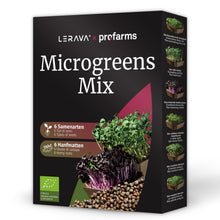 Carica l'immagine nel visualizzatore di Gallery, LERAVA® x Profarms - Microgreens Mix [BIO] - set di semi per germogli - 6 varietà di semi di crescione + pannelli in fib