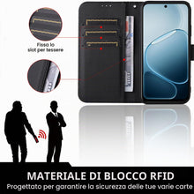 Carica l'immagine nel visualizzatore di Gallery, Cover per OPPO A6X / A6T / A6K 4G/5G custodie,Premium Portafoglio Magnetica Flip Case,Custodia con fibra di carbonio-Ner