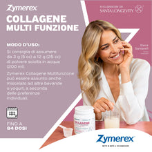 Carica l'immagine nel visualizzatore di Gallery, Zymerex COLLAGENE MULTIFUNZIONE Santa Longevity - 252g - Gusto Pesca