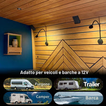Carica l'immagine nel visualizzatore di Gallery, acegoo Lampada da lettura da parete LED 12v luce barca camper, dimmerabile collo di cigno flessibile DC12-24V comodino c