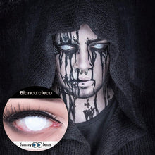 Carica l'immagine nel visualizzatore di Gallery, Funnylens Cieco White completo Bianche Lenti A Contatto Zombie Zombi bianco colorate Lenti a tema Lenti annuali tra cui 
