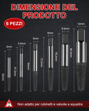 Carica l'immagine nel visualizzatore di Gallery, Diyife Estrattore Viti, 6 Pcs, Per Viti e Bulloni da 4 a 25 mm
