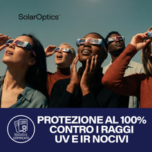 Carica l'immagine nel visualizzatore di Gallery, Occhiali per Eclissi Solare – Certificati ISO 12312-2 e CE, Protezione Sicura per Osservazione del Sole, AAS 2026, Confe