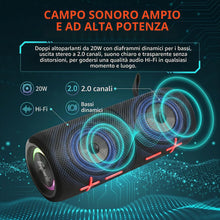 Carica l'immagine nel visualizzatore di Gallery, Altoparlante Bluetooth doppio, 2 in 1, magnetico, IPX6, impermeabile, con audio stereo Loud da 20 W, Bluetooth V5.3, 24H