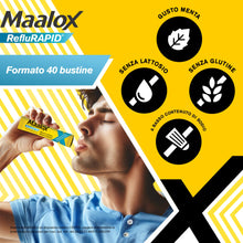 Carica l'immagine nel visualizzatore di Gallery, Maalox Reflurapid Blocca il Reflusso Gastroesofageo, Riduce Bruciore e Acidità di Stomaco, anche in Gravidanza - con Bic