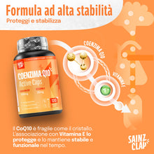 Carica l'immagine nel visualizzatore di Gallery, SainzClap® Integratore Coenzima Q10 300 mg con Vitamina E 25 mg 120 Capsule